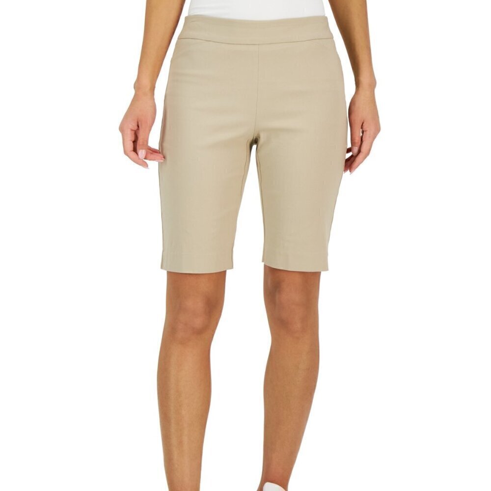 Charter Club Women's Size XL Petite Beige Pull-on Bermuda Casual Shorts NWT